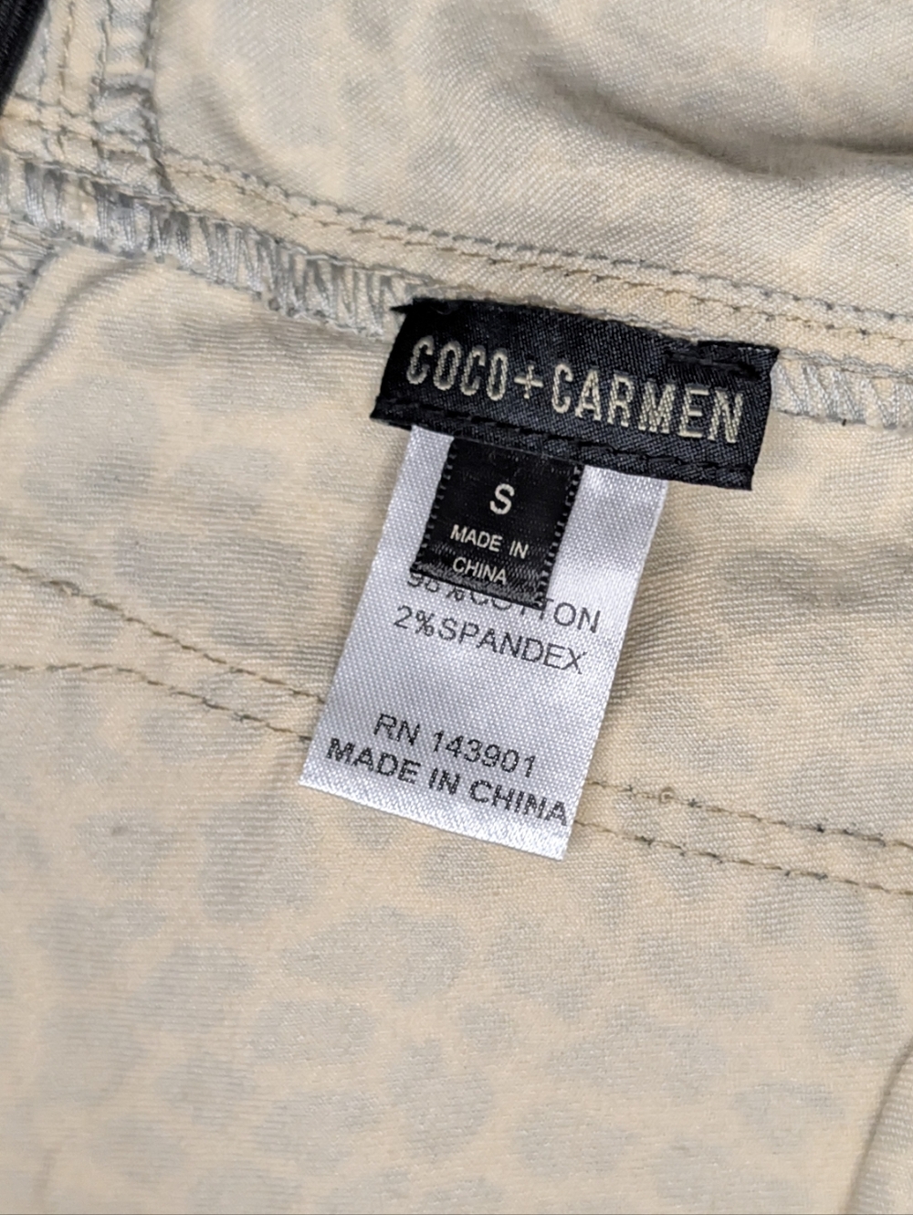 Coco + Carmen Cheetah Amazing Stretch Fit Sculpt Lift Jean Dress Pants NWT's. - Picture 10 of 16